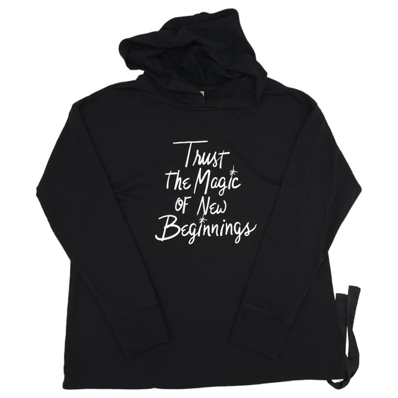 Chico's Sweaters - Chico's Zenergy Trust the Magic of New Beginnings Hooded Sweater - Size 12